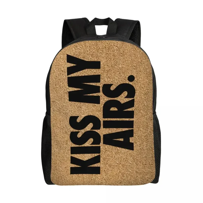 Personalizado 3D Print Kiss My Airs Mochila, mochila, sacos de viagem para meninas, meninos, mulheres, homens, Bookbag, Fits 15 "Laptop