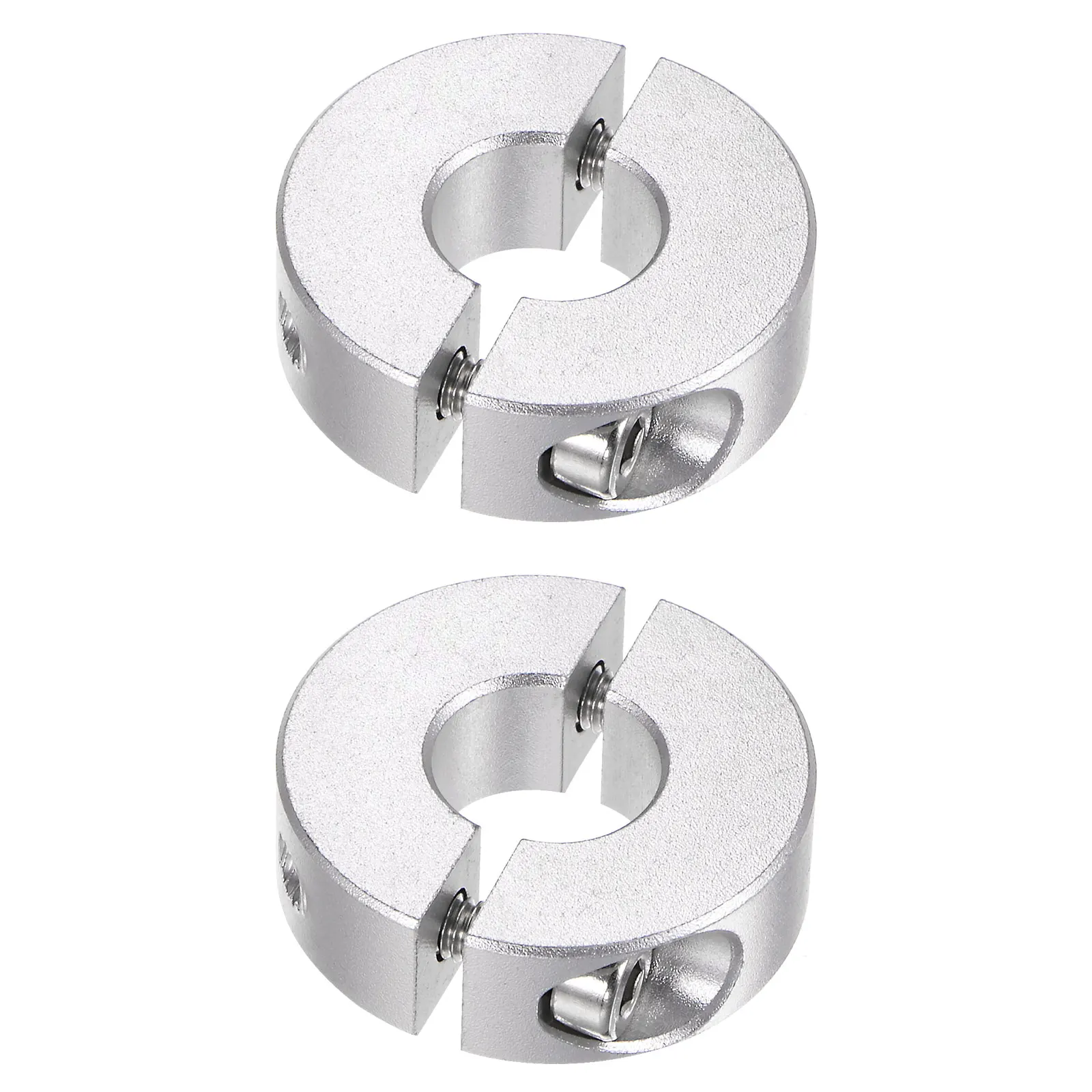 2/4Pcs Double Split Shaft Collar for 6-25mm Shaft Set Screw Clamp-On Collars for Stoppers Position Hold Timing Pulleys Machine