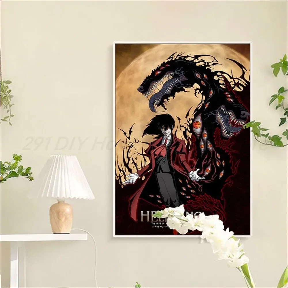 Cartoon Hellsing Poster Anime Posters Sticky HD Quality Poster Wall Art Painting Study Wall Decor