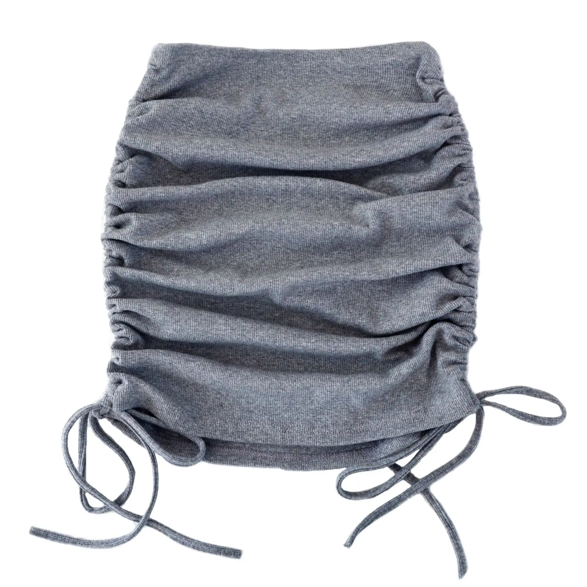 

Harajuku Women's Knitted Skirt with Side Drawstring - Elastic, Sexy, Perfect for Spring and Autumn