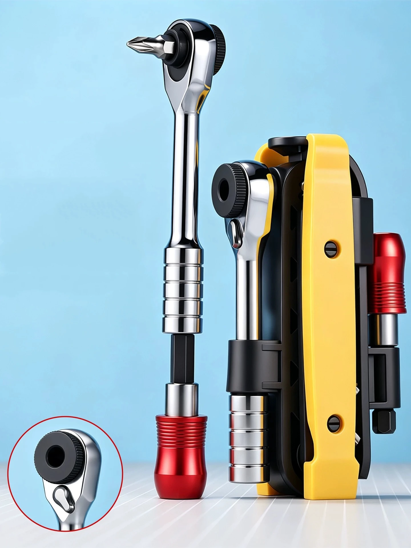 Motorcycle Hand Allen Key Spanner Torque Ratchet Wrench Bike Repair Tools 1/4 Inch Portable T25 Screwdriver Tyre Tool Set