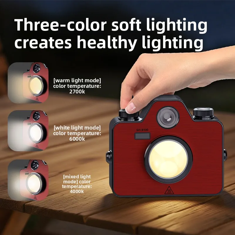 Rechargeable LED Camping Light Remote Control Adjustable Color Temperature Brightness IP44 Waterproof Portable Tent Light High
