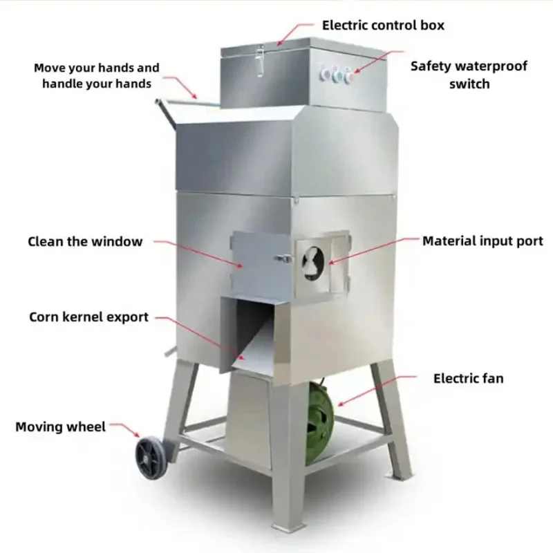 Durable Automatic Fresh Sweet Maize Thresher Corn Sheller Shelling Machine