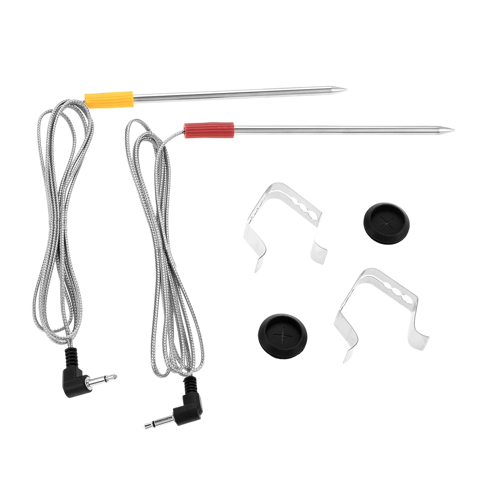 2Pc Meat Temperature Probes with Clip and Grommet Fit for Oklahoma Joe's, Z Grills,Cuisinart Wood Pellet Gril Smoker Thermometer