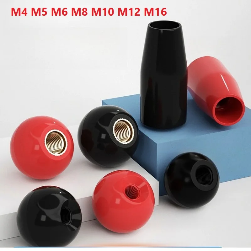 Red/Black Handle Ball Knob Nut Bakelite Handle Cover Sleeve M4 M5 M6 M8 M10 M12 M16