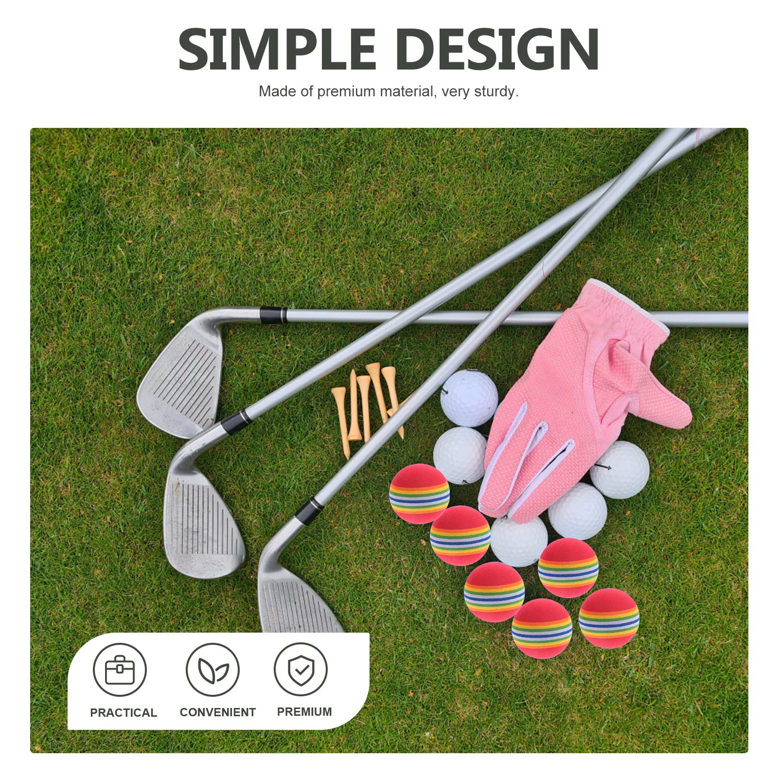 

20pcs Practice Ball Training EVA Soft Lightweight Rainbow Practice Gifts