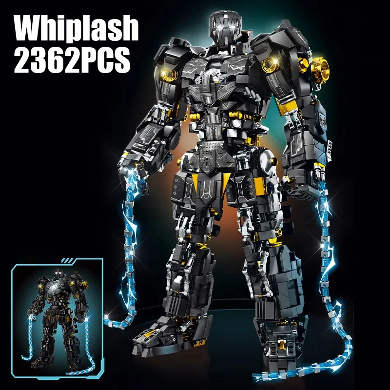 2362PCS Whiplash Mech Building Bricks Movie Villain MOC Blocks Toys Figures Model Creative Ornament Collection Assembly Toys