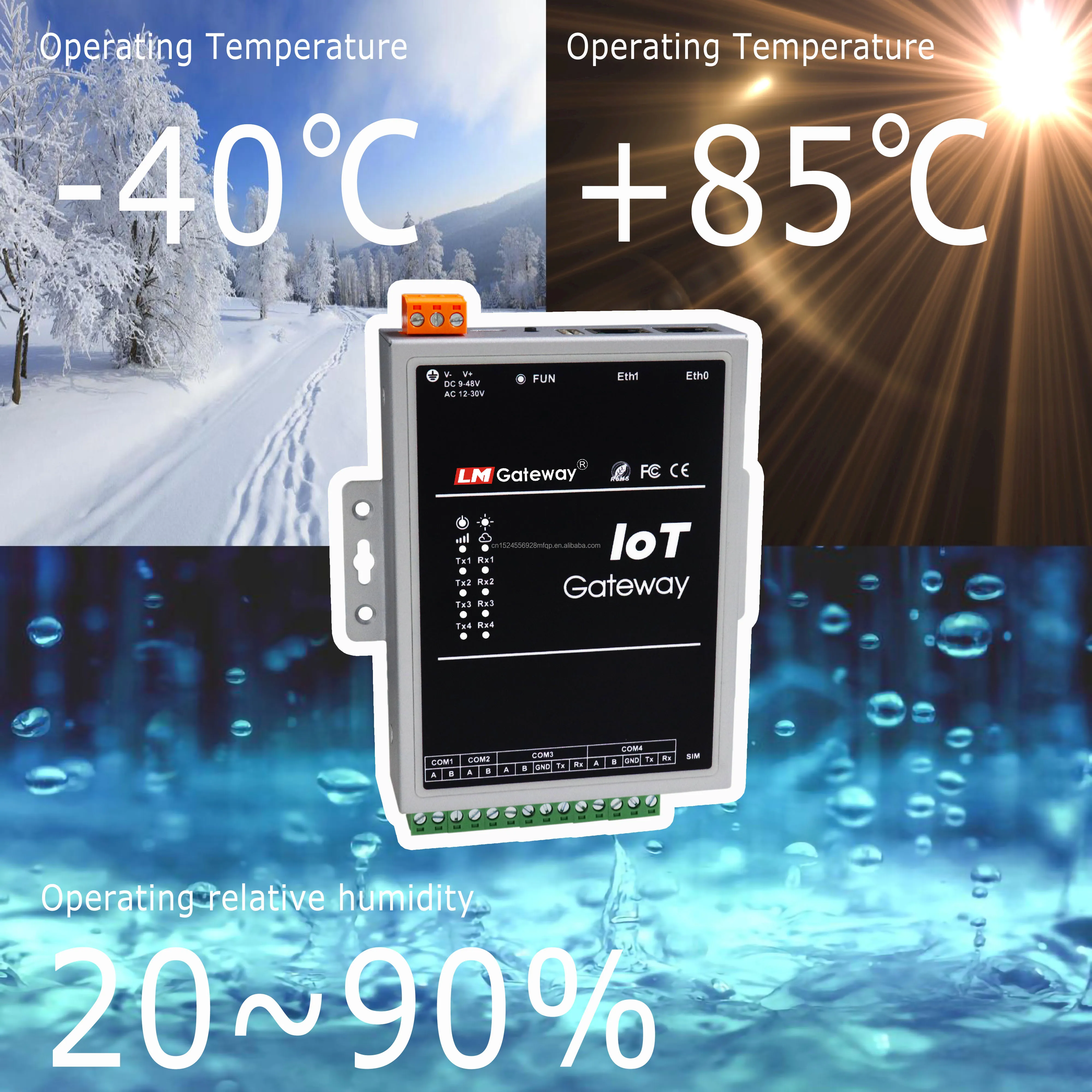 LM 414 IoT Gateway Modbus BACnet OPC IEC104  to MQTT HTTP Industrial Gateway