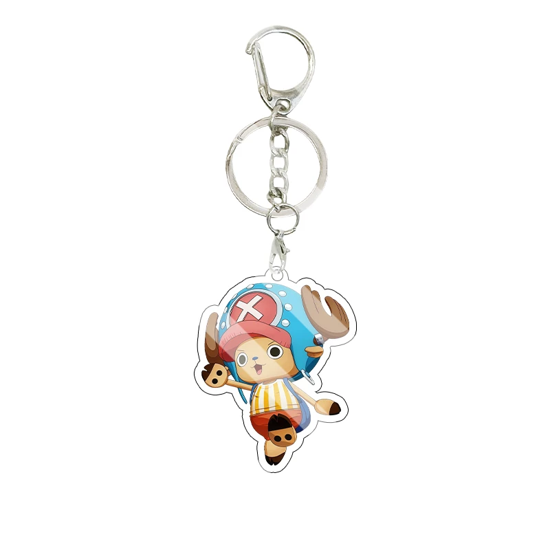Anime Cartoon Tony Tony Chopper Brook Luxury Royal Crown Outfit Acrylic Keychain Character Bag Pendant Cute Accessory Charm Gift - view 5