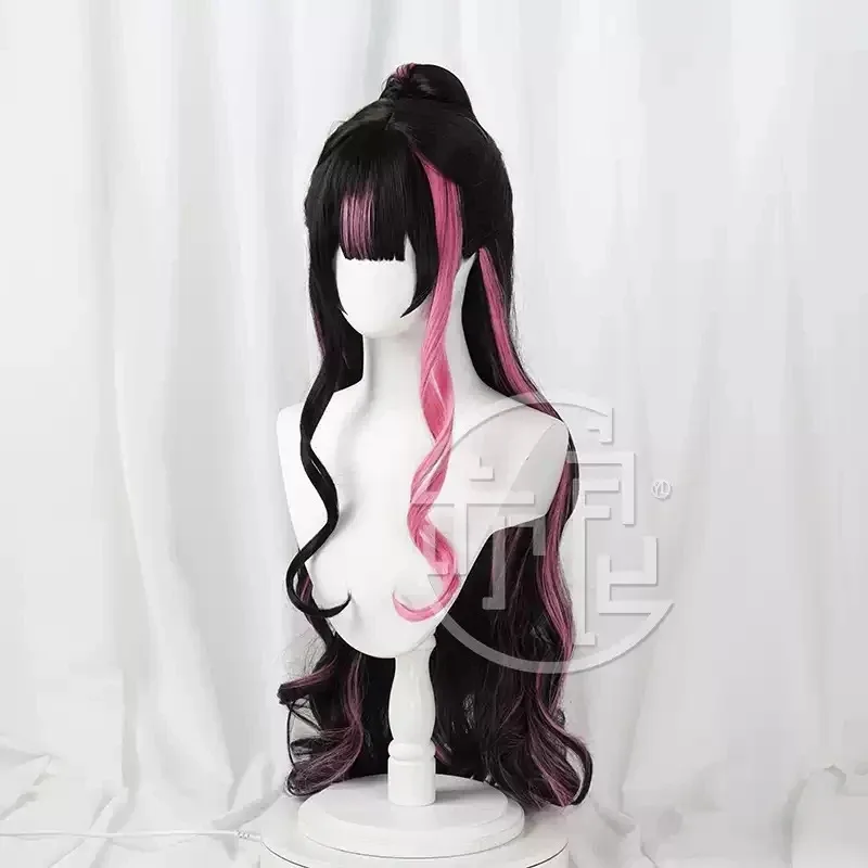 Naraka Bladepoint Tessa Cosplay Black Pink Heat Resistant Synthetic Hair Halloween Carnival Party Role Play x;3,v'6.f;9,