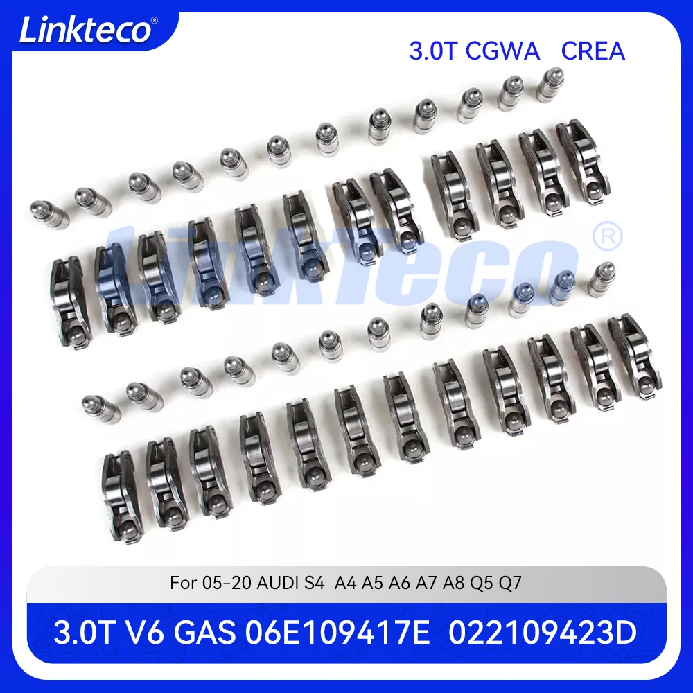 Engine Valves Hydraulic Lifters & Rocker Arm Set For 05-20 3.0 T L GAS V6 AUDI S4 A4 A5 A6 A7 A8 Q5 Q7 CGWA CCAA CJTC CREC 3.0L