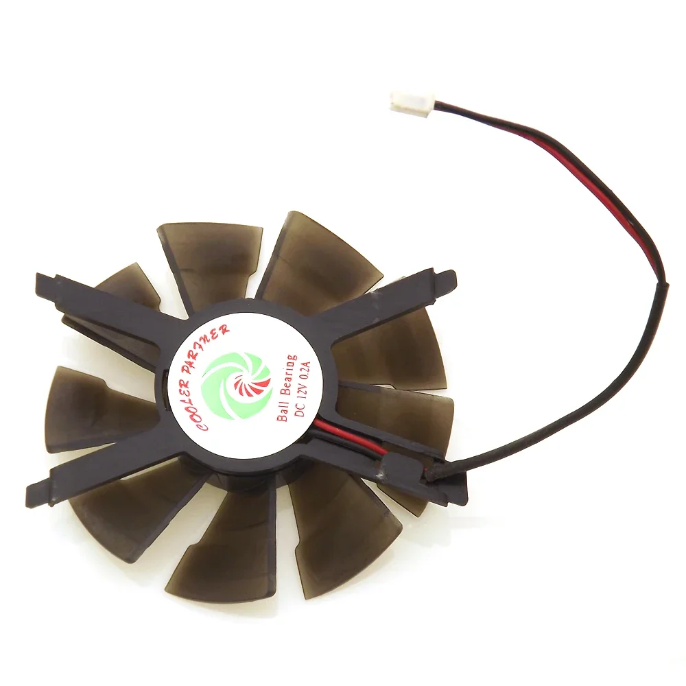 شحن مجاني محمل كروي 77 مللي متر DC12V 0.2A Clooer 2Pin لـ ZOTAC GT640-1GD3 2GD3 مروحة تبريد بطاقة الرسومات