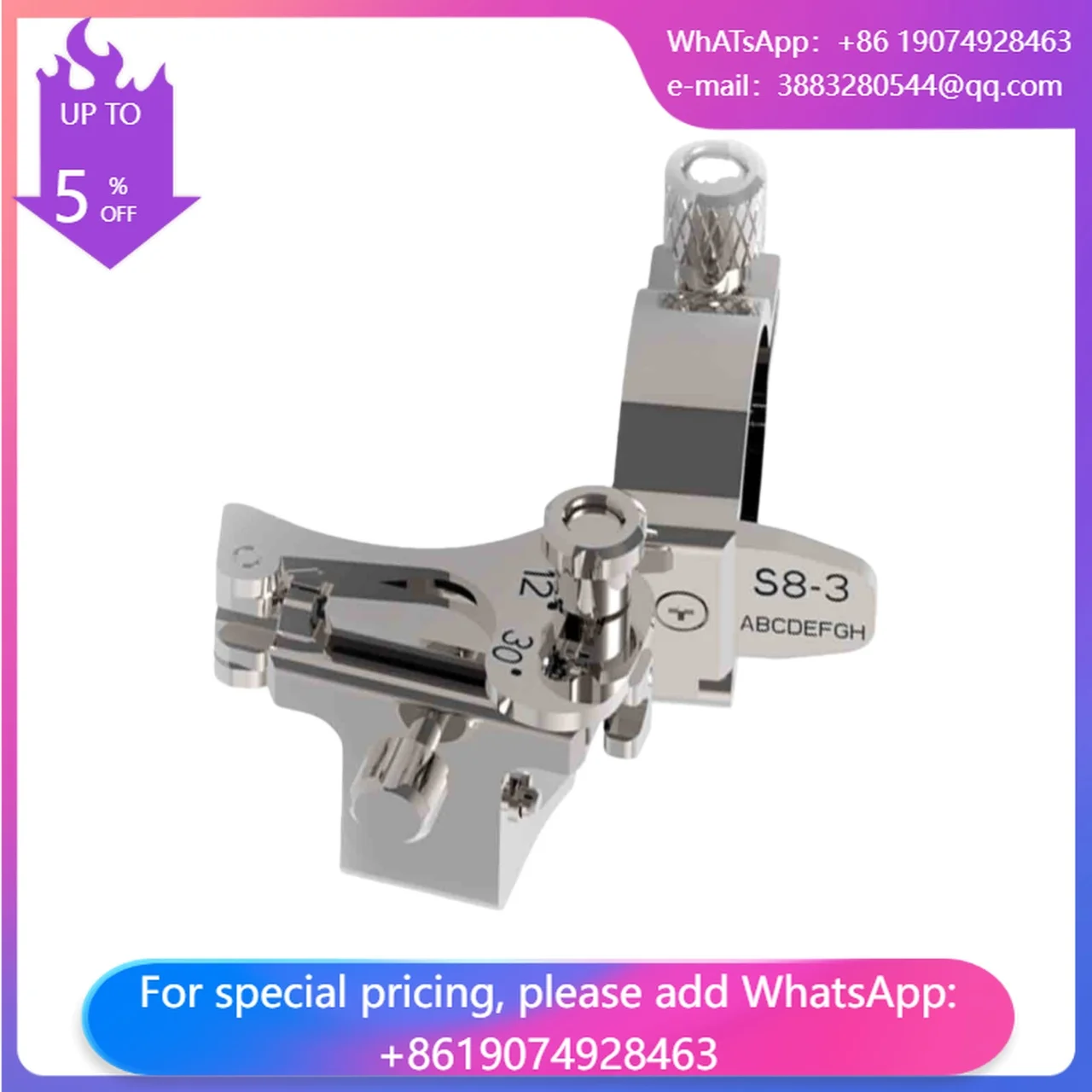 Compatible Reusable Ultrasound  Guide  Bracket For S8-3 Phased Array Ultrasound Transducer