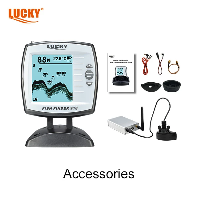 Lucky Bait Boat Fishing Sonar FF918S-WL 3.9inch Dot-Matrix Display With Wireless Long-distance