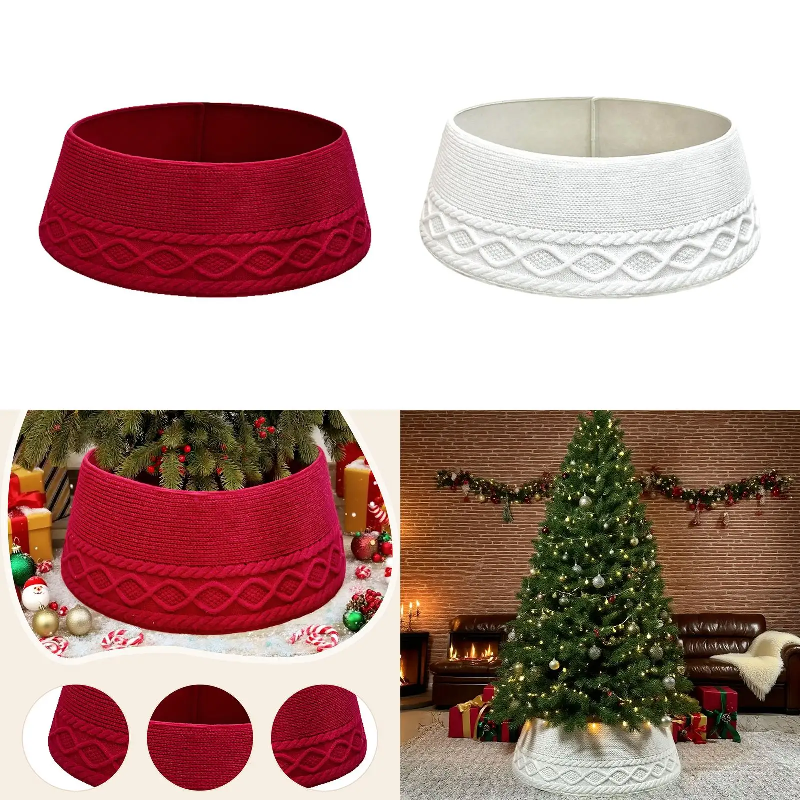 71cm Knitted Christmas Tree Festive Tree for Most Standard Artificial Trees Rustic Storage Stretchable