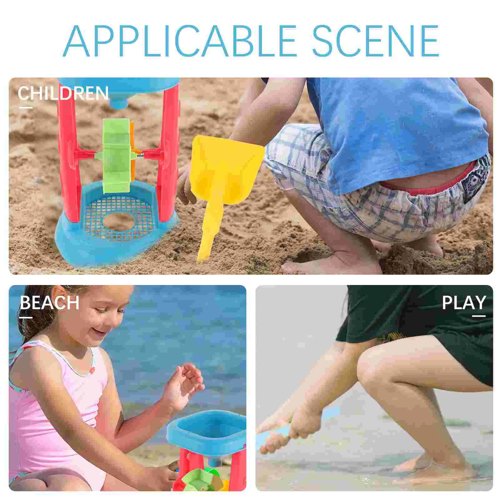 8 Pcs/Set Hourglass Kids Funny Toy Sand Playing Beach Excavating Tools Educational Childrens