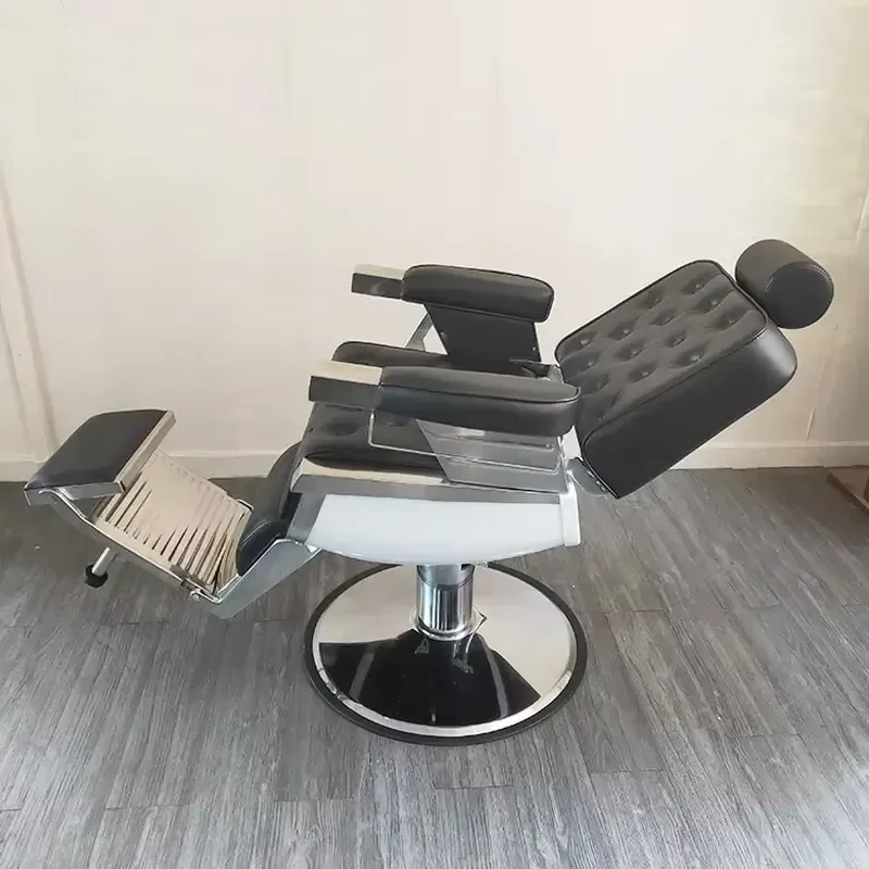 Hydraulic Simple Barber Chair Sale Morocco Swivel Shop Red Shaving Chair Reclining Antique Barber Chair for Men