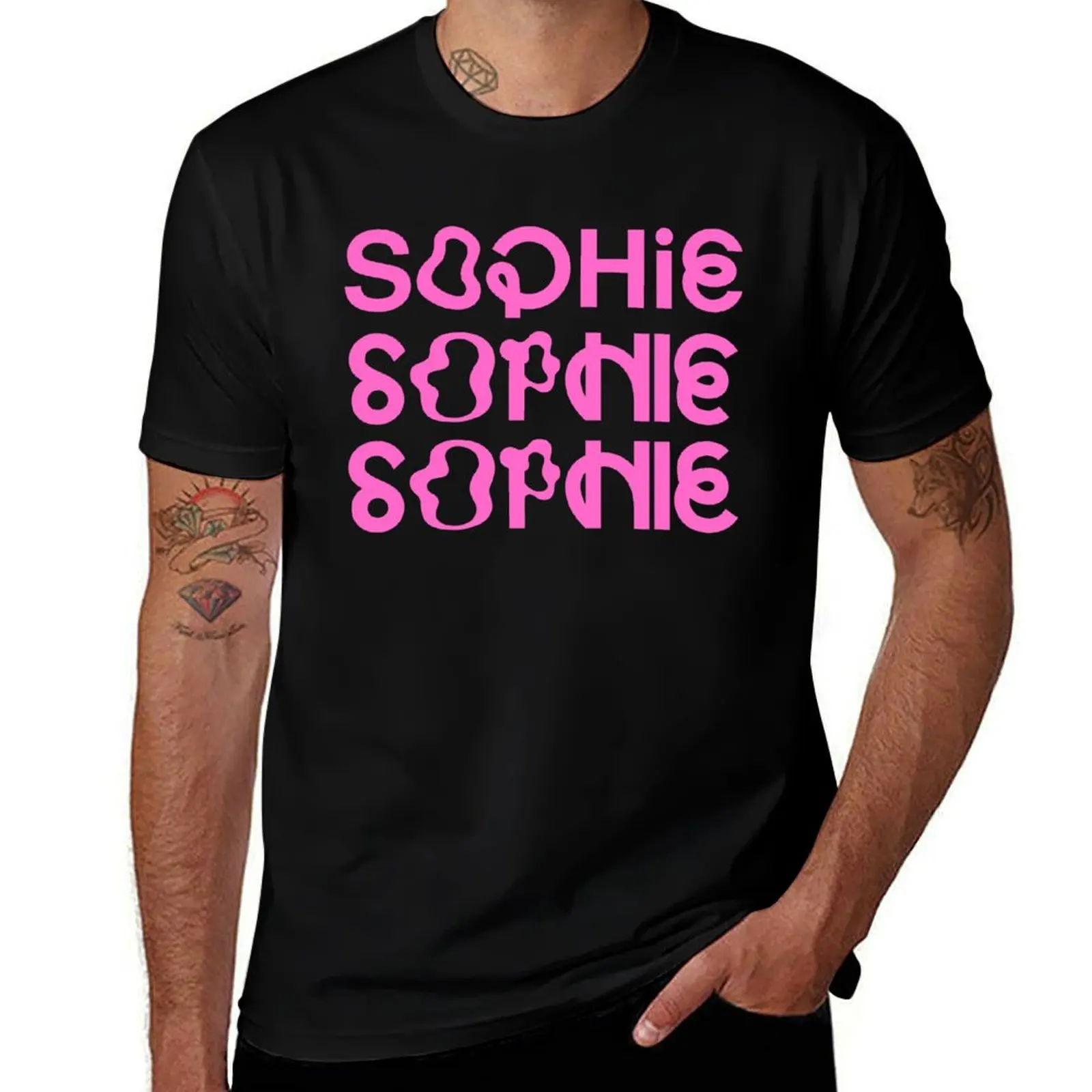 SOPHIE Logo Transformation (Pink) T-Shirt anime figures baggy shirts mens tall t shirts