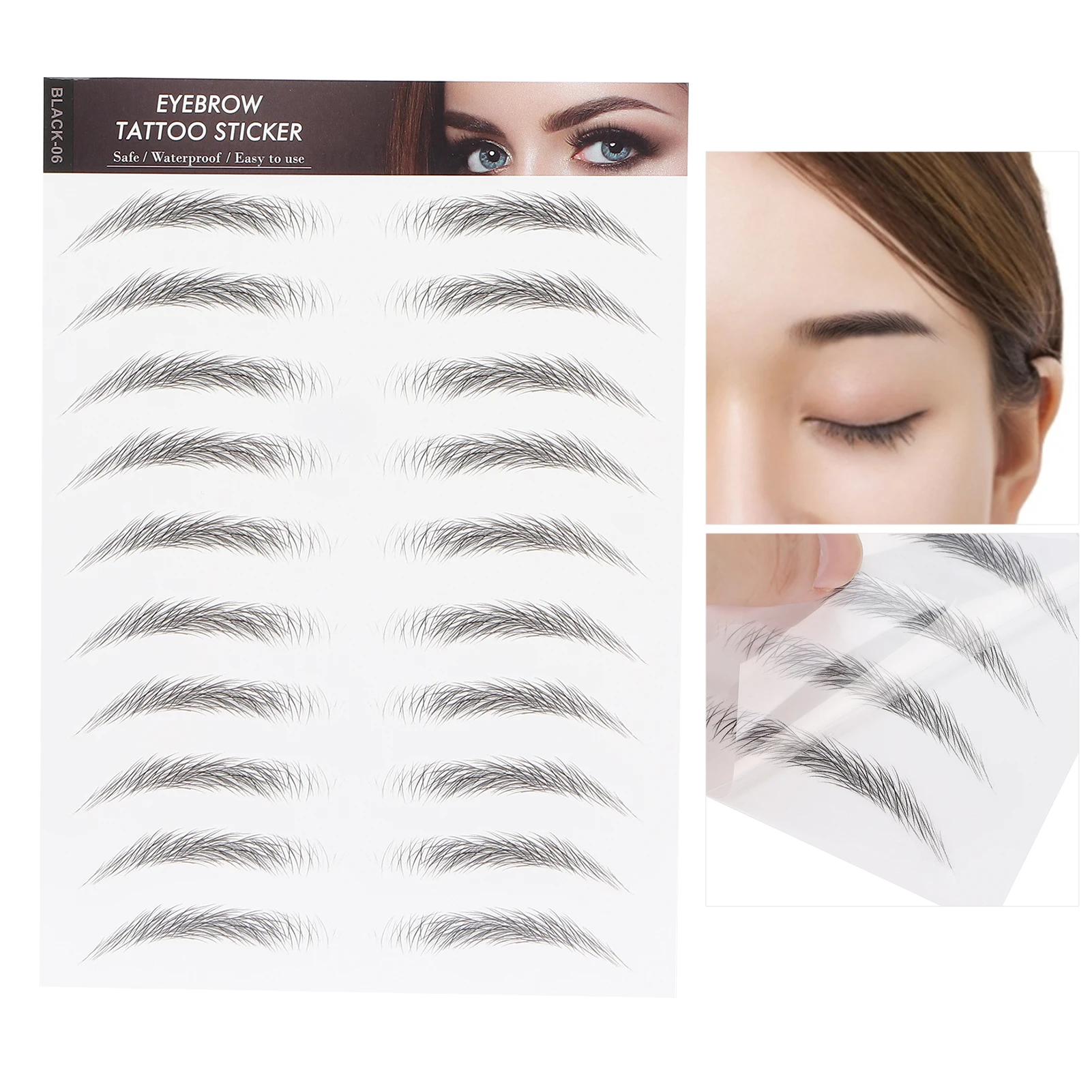 Long Lasting Eyebrow Transfers Sticker Household Portable Women Eyebrow Tattoo Sticker