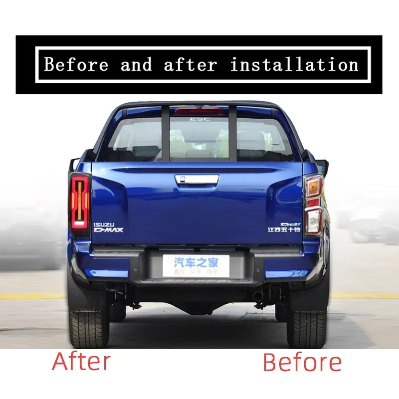 

Автомобильные светодиодные задние фонари 12 В для Isuzu D-max Pickup 2020 2021 2022, автоматические задние ходовые огни, стоп-сигнал, указатель поворота, задний фонарь