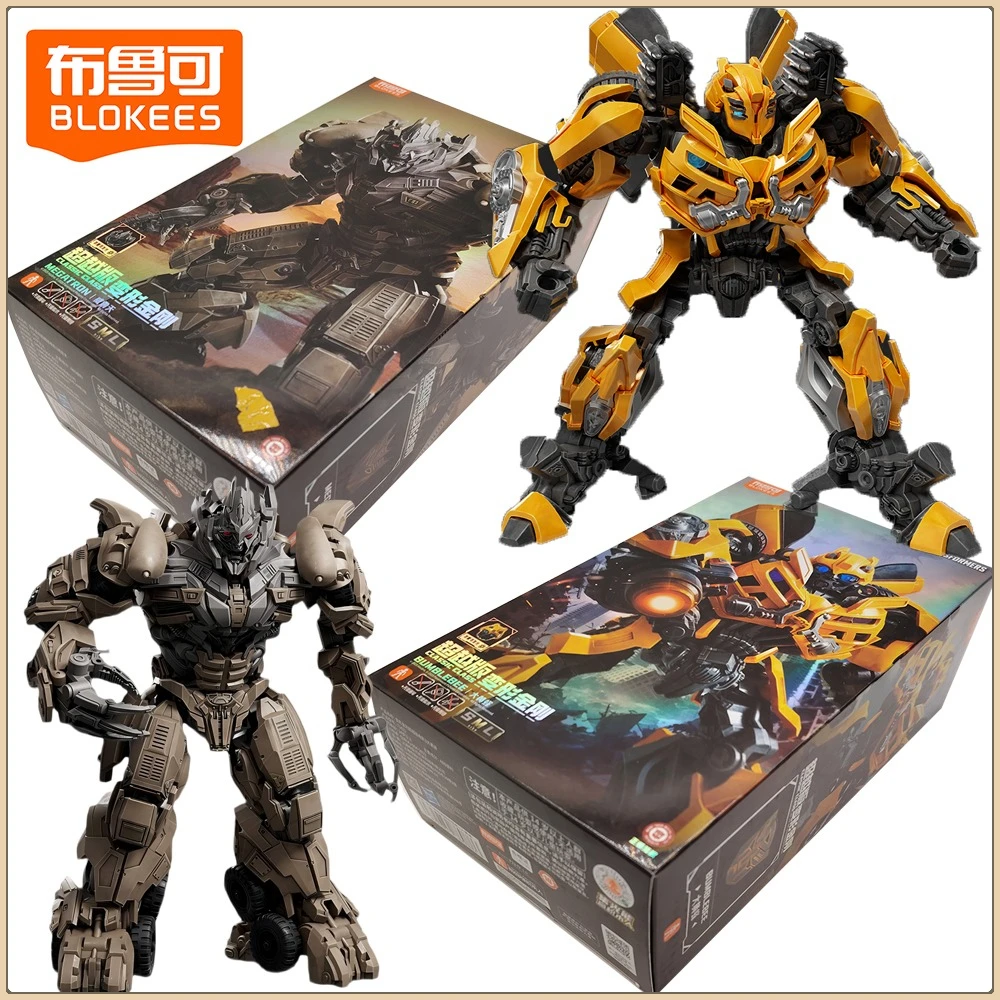 

Genuine Blokees Transformers Classic Class Action Figures Bumblebee Megatron Collection Statue Model Room Decora Desk Toys Gifts