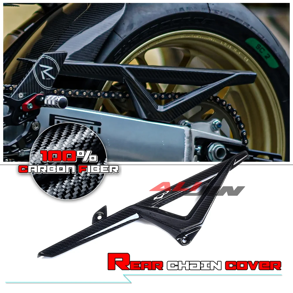 

100% Real Dry Carbon Fiber Fairing Motorcycle Cover for Aprilia RSV4 RSV-4 2021-2025 Rear Chain Frame Cover Protector Panel