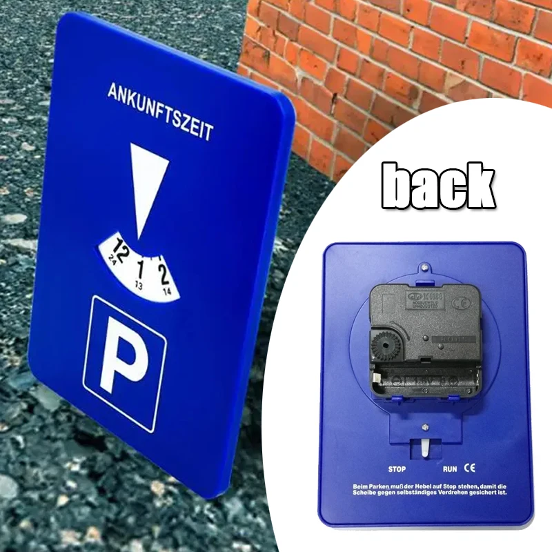 1Pc Car Parking Time Sign Timer Clock Electronic Parking Sign Timer Parking Clock Card Plastic Parking Sign Automotive Supplies