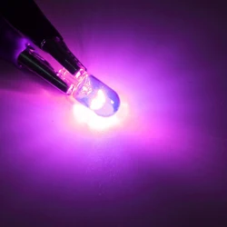 10pcs Purple Car Dashboard Bulb 12V 3W T10 501 Wedge Incandescent Lamp Car Styling Light Bulbs Accessories for Benz Bmw F10