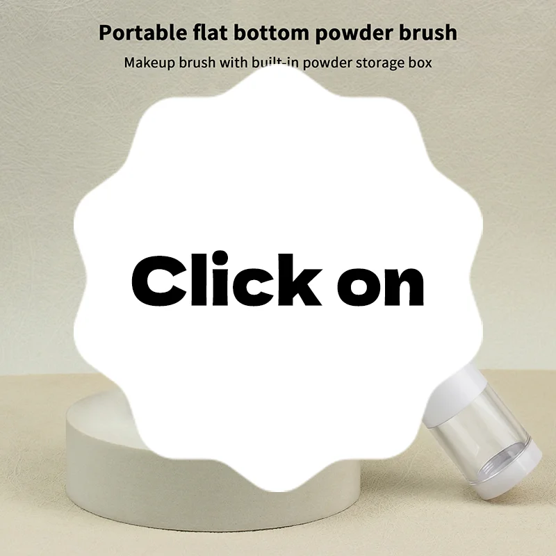 Multifunktionaler 2-in-1-Grundierungspinsel, Make-up-Pinsel, leeres Reise-Rouge mit nachfüllbarer loser Puderflasche, Make-up-Schönheitswerkzeuge