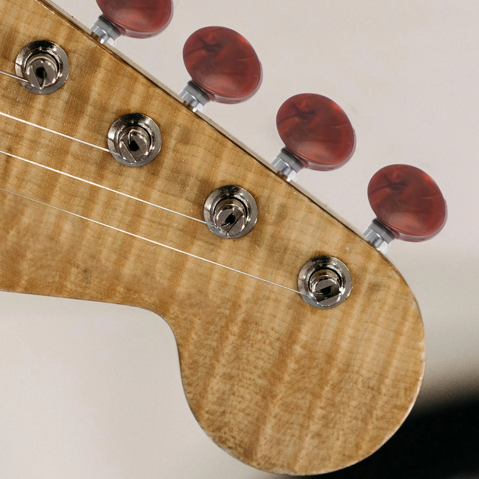 

JEWEDECO Guitar Tuning Pegs Fully Enclosed String Instrument Accessories Brown Round for Acoustic Electric Guitar