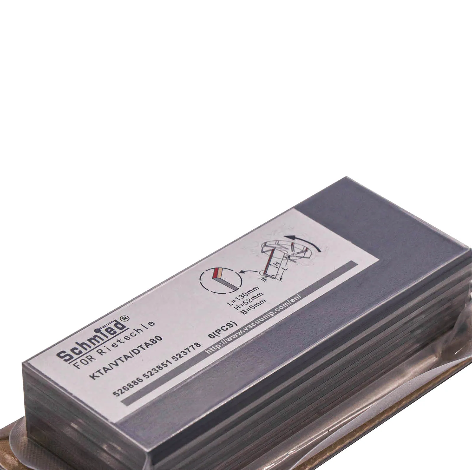 リエッチルポンプ用カーボンベーン,523778, 526886, 523851,dta80,vta80,kta80,1, 2, 3, 4, 130〜52〜5mm, 6個