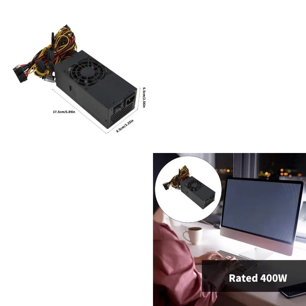 462E TFX Power Supply 400W Computer TFX Power Supply Unit with Exhaust Fan For Desktop Small Case Accessories
