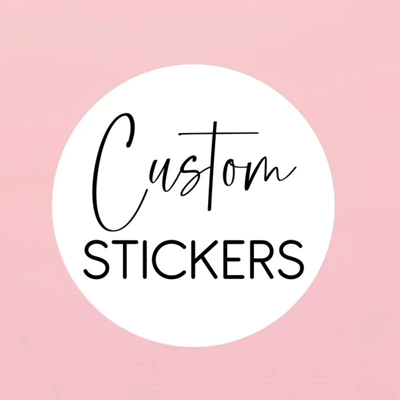 

Custom Stickers Photo Label Waterproof With Text Logo Name Picture Personalized Round for Thank You Packaging Events Gifts 4cm