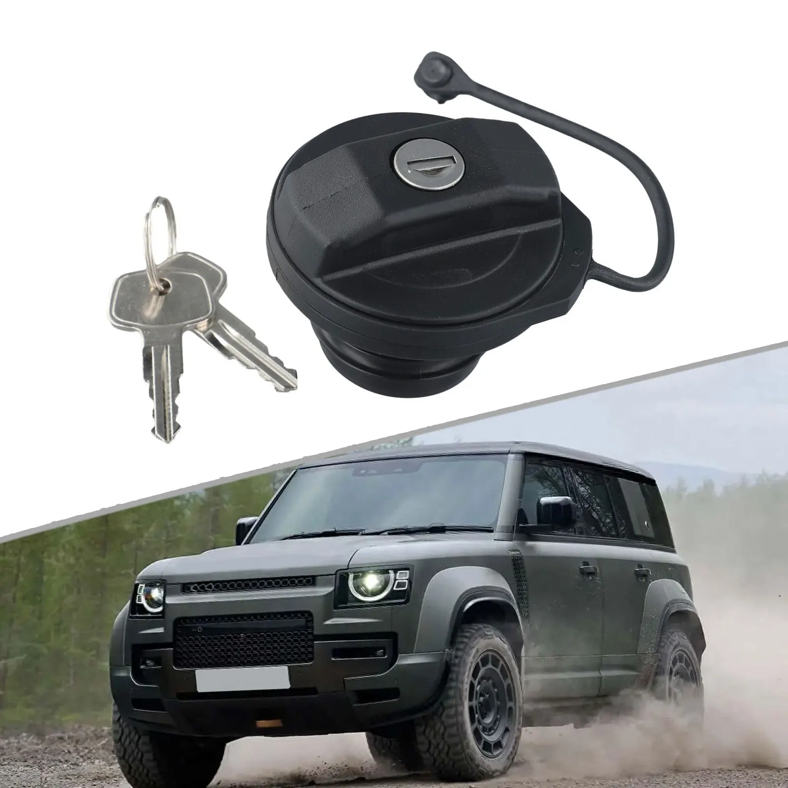 

Fuel Filler Cap with Two Keys for Land Rover For Defender 90 110 Replace Your Old Cap with Confidence LR075664 LR032977