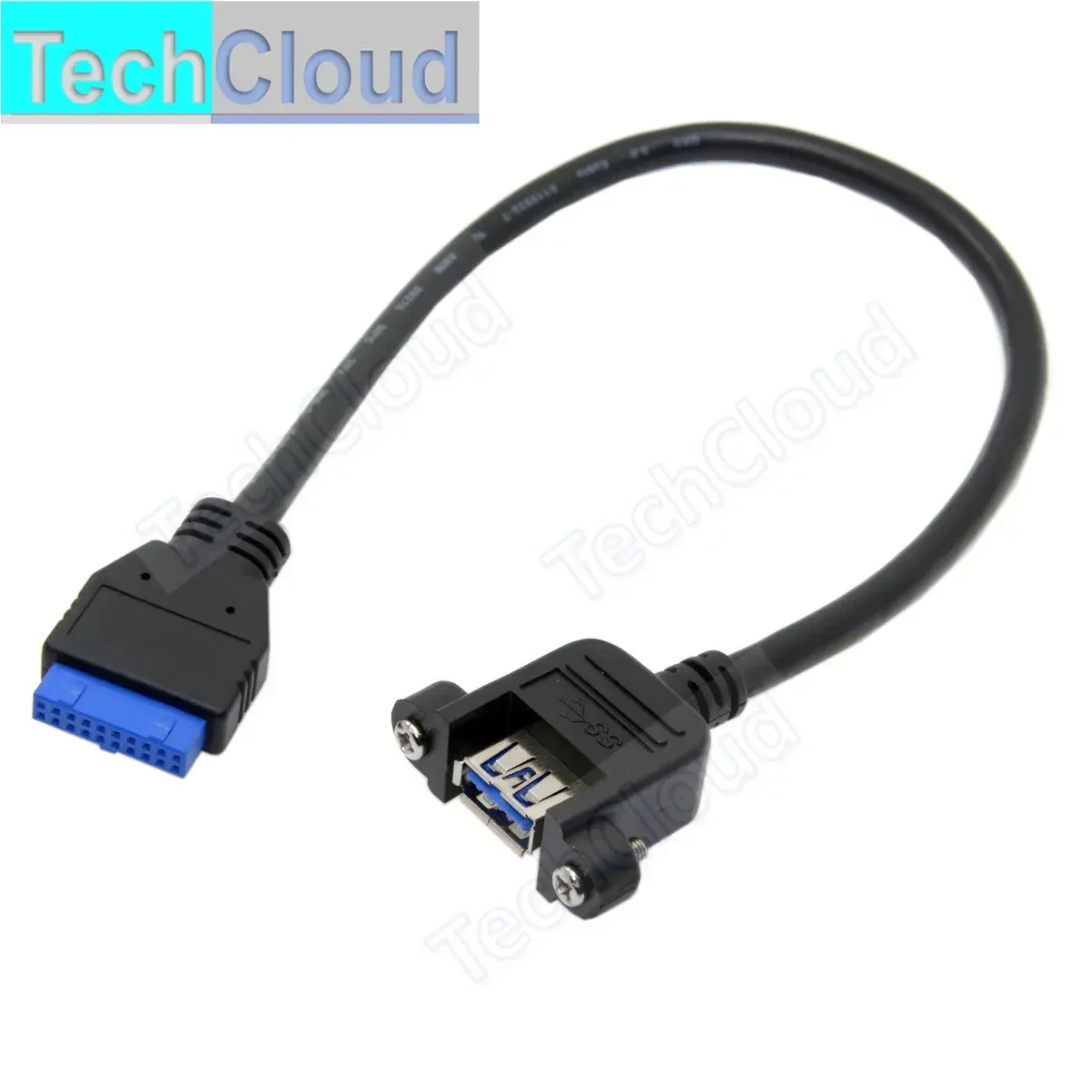 USB 3.0 Female with Screw Mount Type to Motherboard 20pin Cable，Motherboard 19pin to USB Female with Screw hole