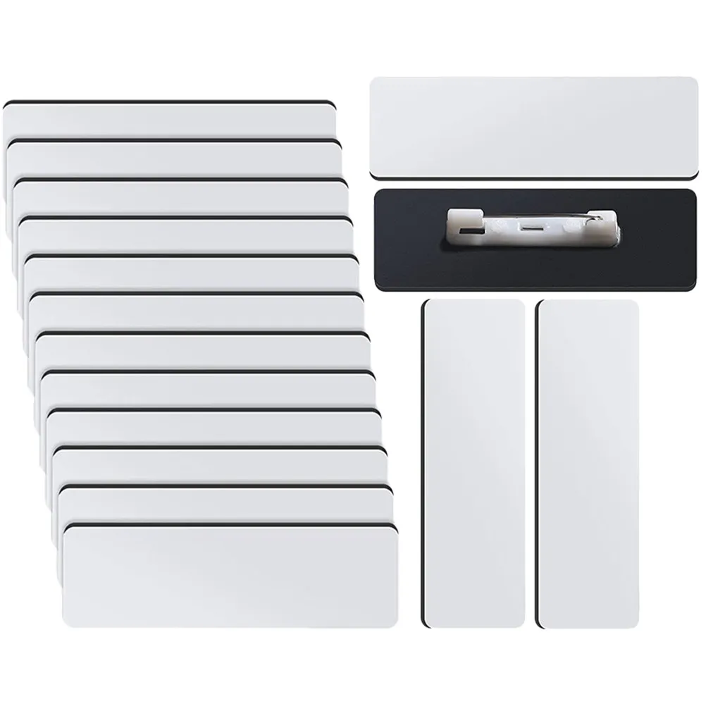 

16Pcs Blank Name Tags with Pin Premium Density Board Easy Attach Name Badge for School Students Office Staff Restaurants Flight