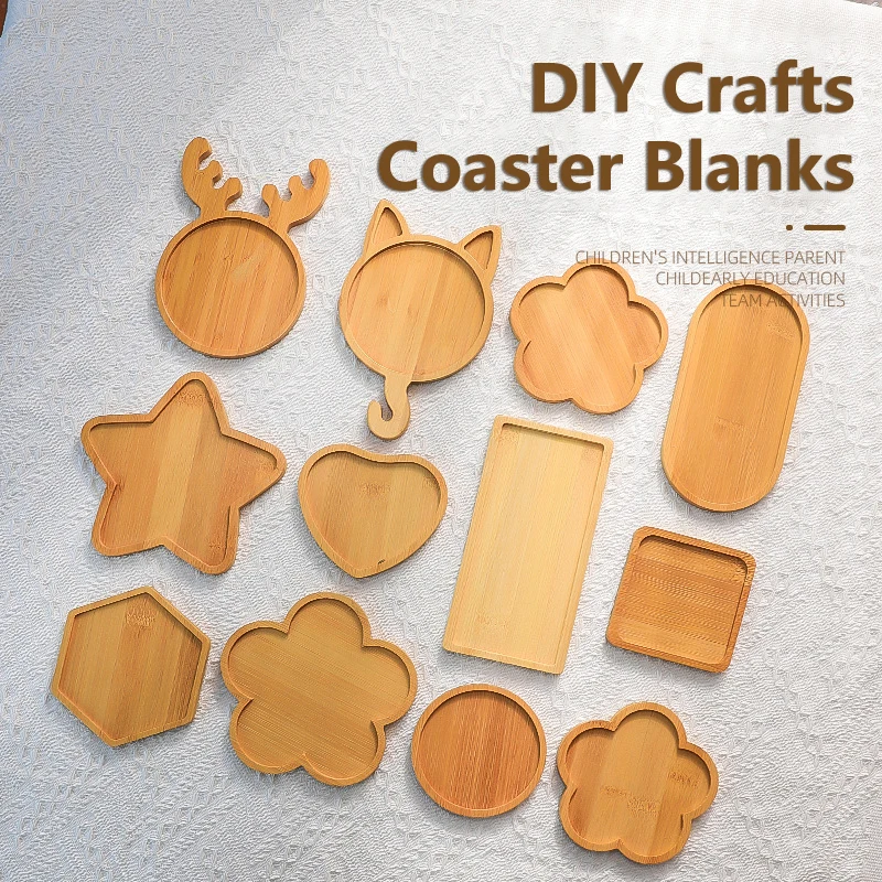 Bamboo coasters, placemats, creative DIY handmade materials, bottom embryo, children's tray, mosaic production