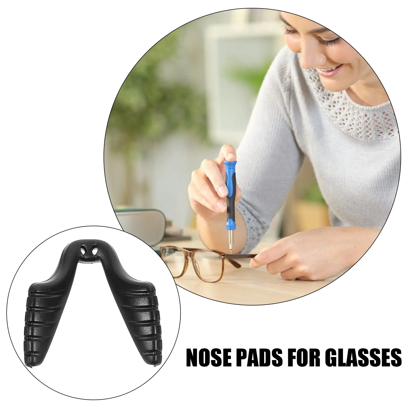 2Pcs Soft Flexible Nose Pads for Glasses Enhanced Nose Comfort Reduced Pressure Slip-Resistant Fit for Cycling Glasses Outdoor