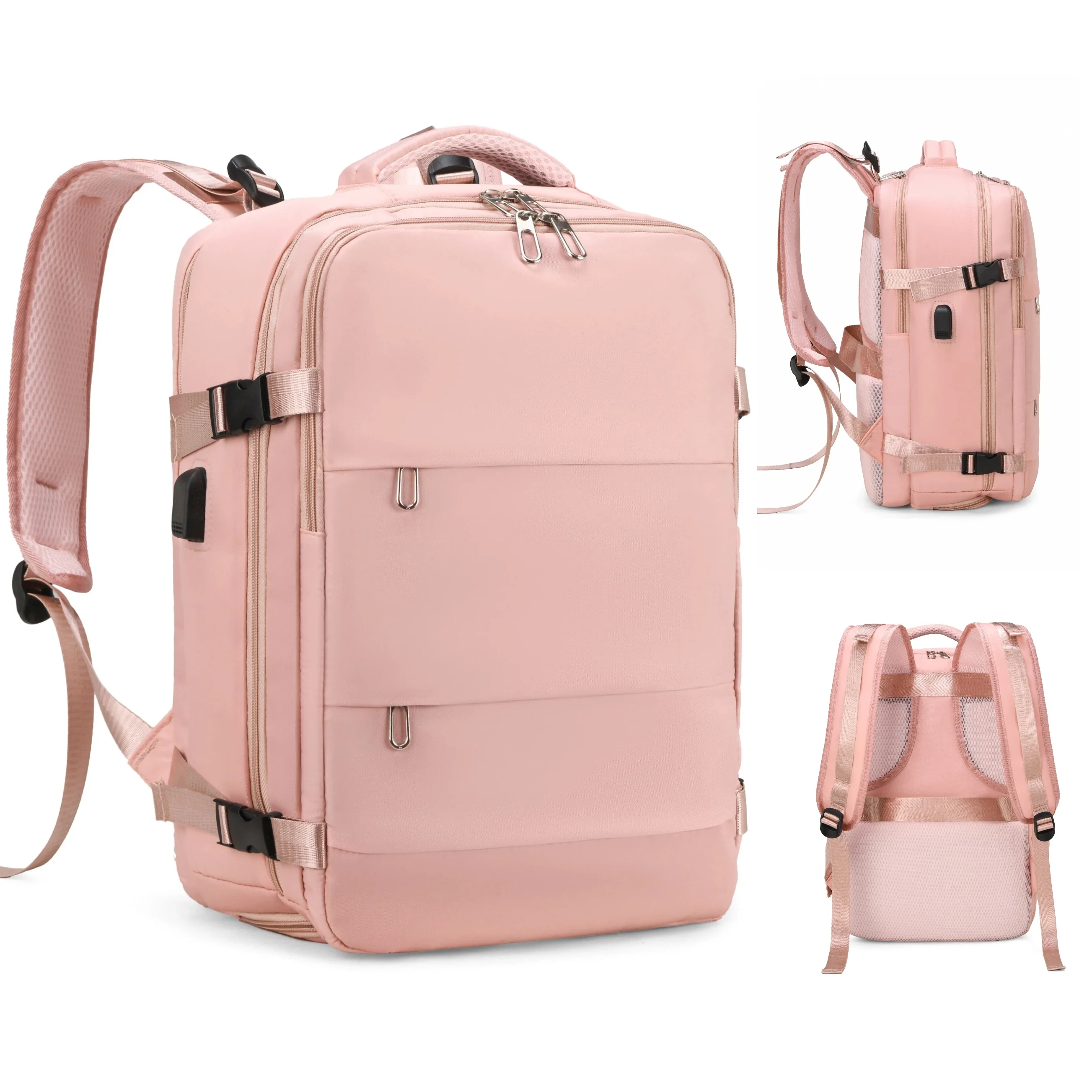 حقيبة ظهر عصرية متعددة الوظائف للسفر، سعة كبيرة، مع حجرة أحذية مستقلة، حقيبة ظهر بمقصورة الطائرة، حقيبة كمبيوتر محمول