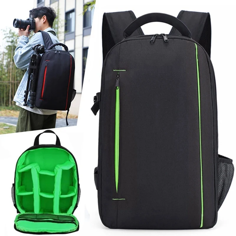 SLR Camera Bag Digital Lens Outdoor Photography Backpack Waterproof Fabric Large Capacity Multi-Fun Bag