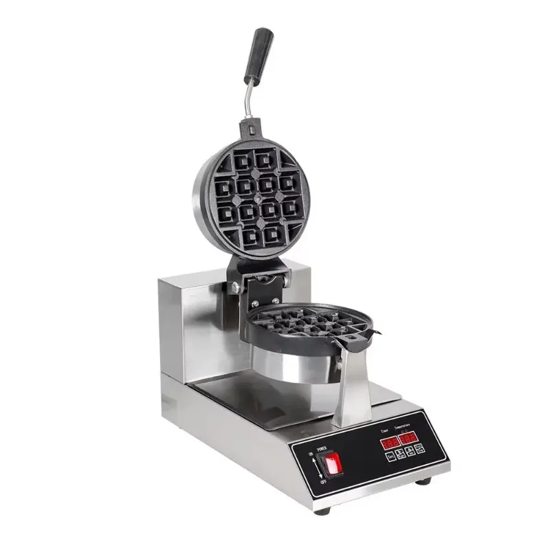 

Double Belgian Waffle Maker Commercial Cross Waffle Maker Machine 180° Waffle Maker Flip Uniform Heating LED Digital Display