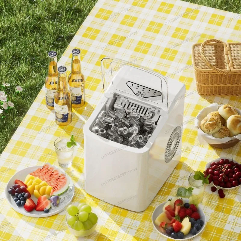 New Portable Ice Maker Mini Automatic Ice Cube Machine Desktop Design for Home Dorm Office Daily Use