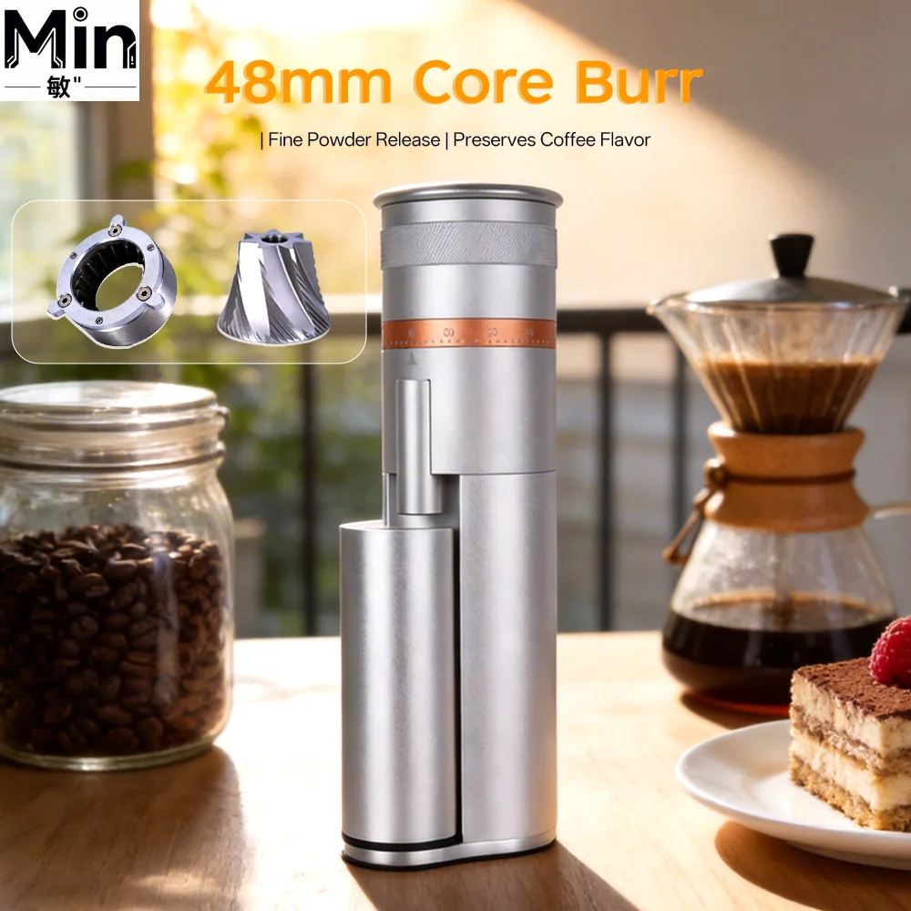 48mm Conical Burr Adjustable Automatic Espresso Coffee Bean Grinder Uniform Grinding for Use