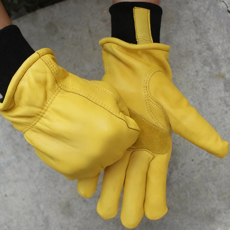 Mens Motorcycle Winter Gloves Cold Weather Thermal Riding Gloves for Men Insulated Motocross Gloves Yellow