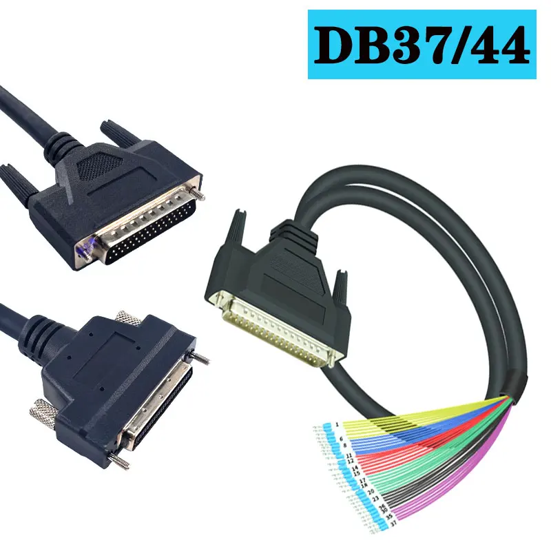 Double Shielding DB37/DB44 Single Head with Number Tube Parallel Port Cable 37pin Male Female 44pin 26AWG 3/5/10M Plug Connector