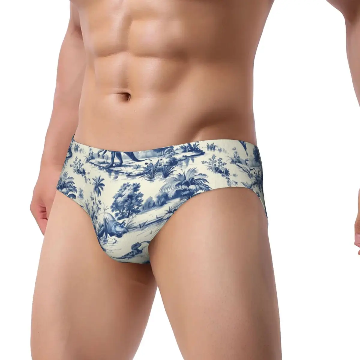 Custom Mens Toile De Jouy Men Brief Panties Male Soft Underwear Underpants