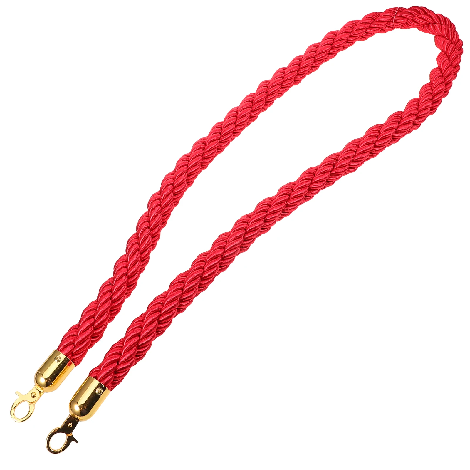 

Heavy Duty Red Twisted Cotton Rope Stanchion Queue Barrier with Metal Hooks for Crowd Control in Banks Hotels Airports