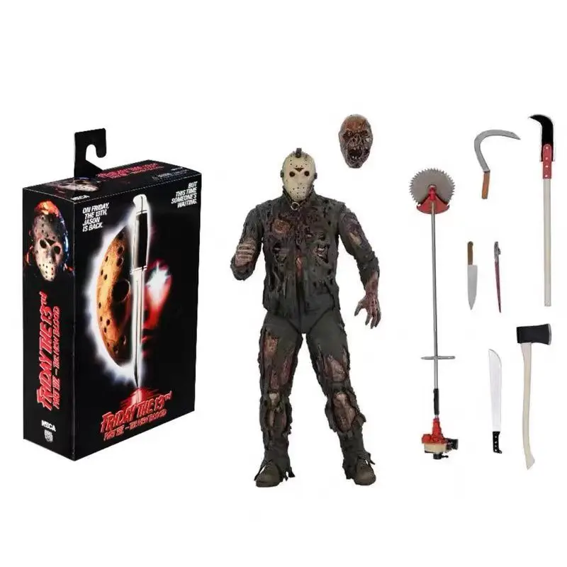 NECA Jason Voorhees Action Figure Part VII A New Blood Jason Voorhees Halloween PVC Toy Christmas Halloween Gift 7