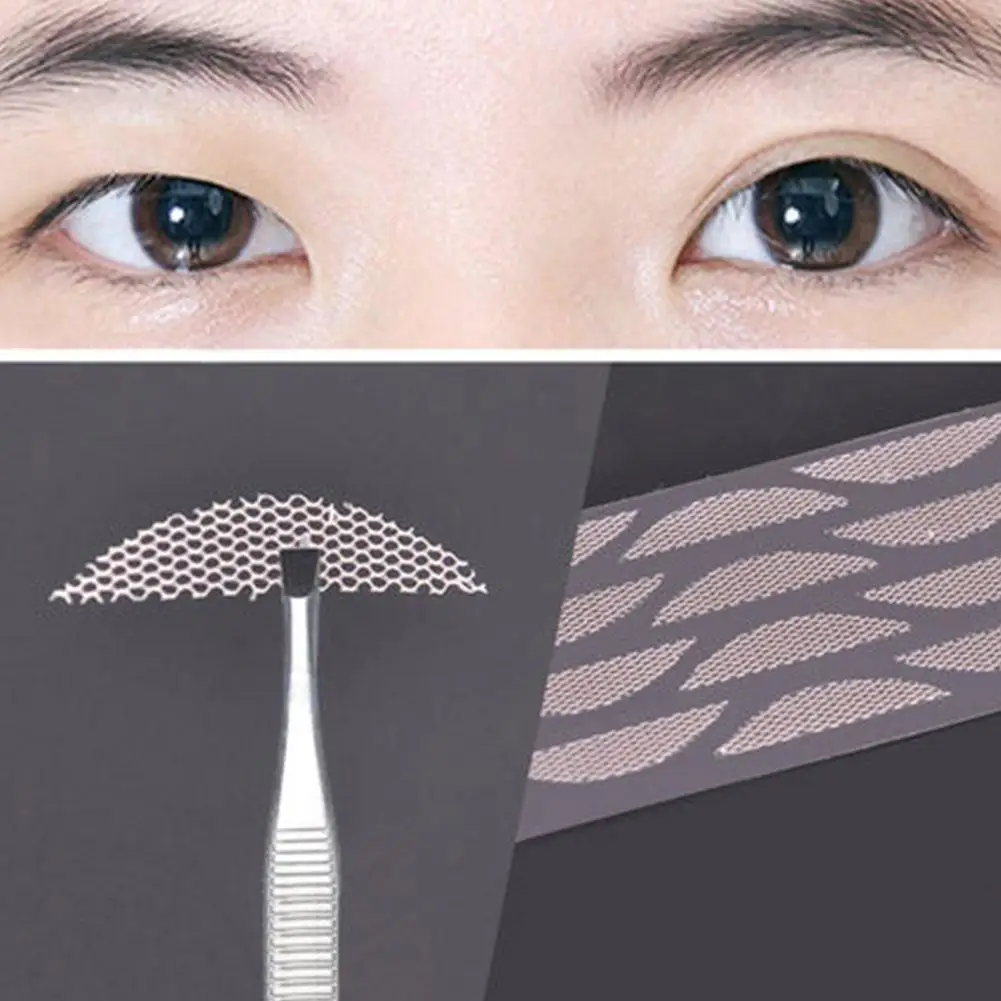 Double Eyelid Patch Thin Gauze Mesh Lace Stickers Invisible Double Fold Adhesive Free Eyelid Sticker Invisible Narrow Tape
