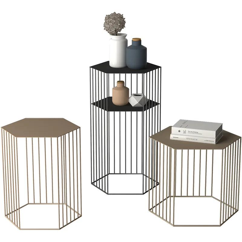 

Nordic ins wrought iron small coffee table living room simple modern creative corner geometric